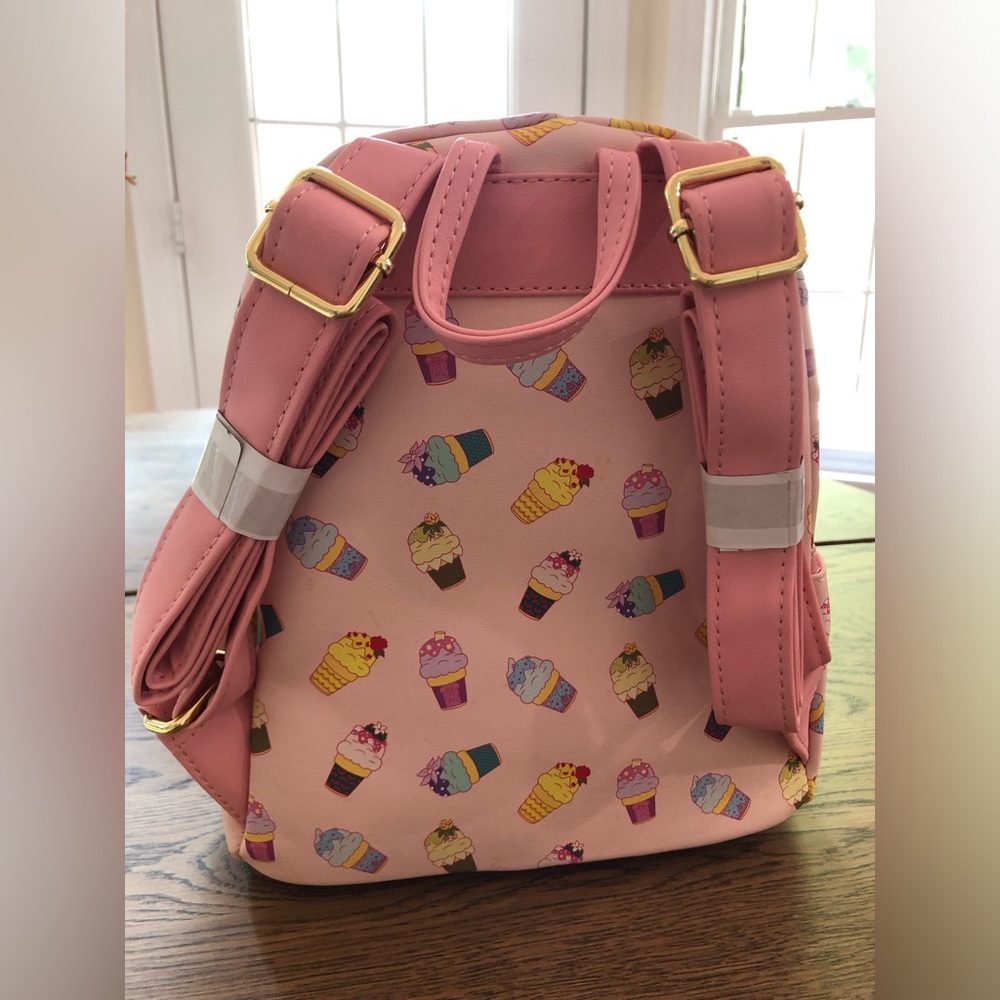 Disney Loungefly Princess Ice Cream Cone Pink Backpack NWOT - Picture 2 of 3